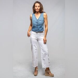 MAC Jamie Cropped Lightweight Denim Jeans White Size 32 US 2